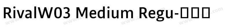 RivalW03 Medium Regu字体转换